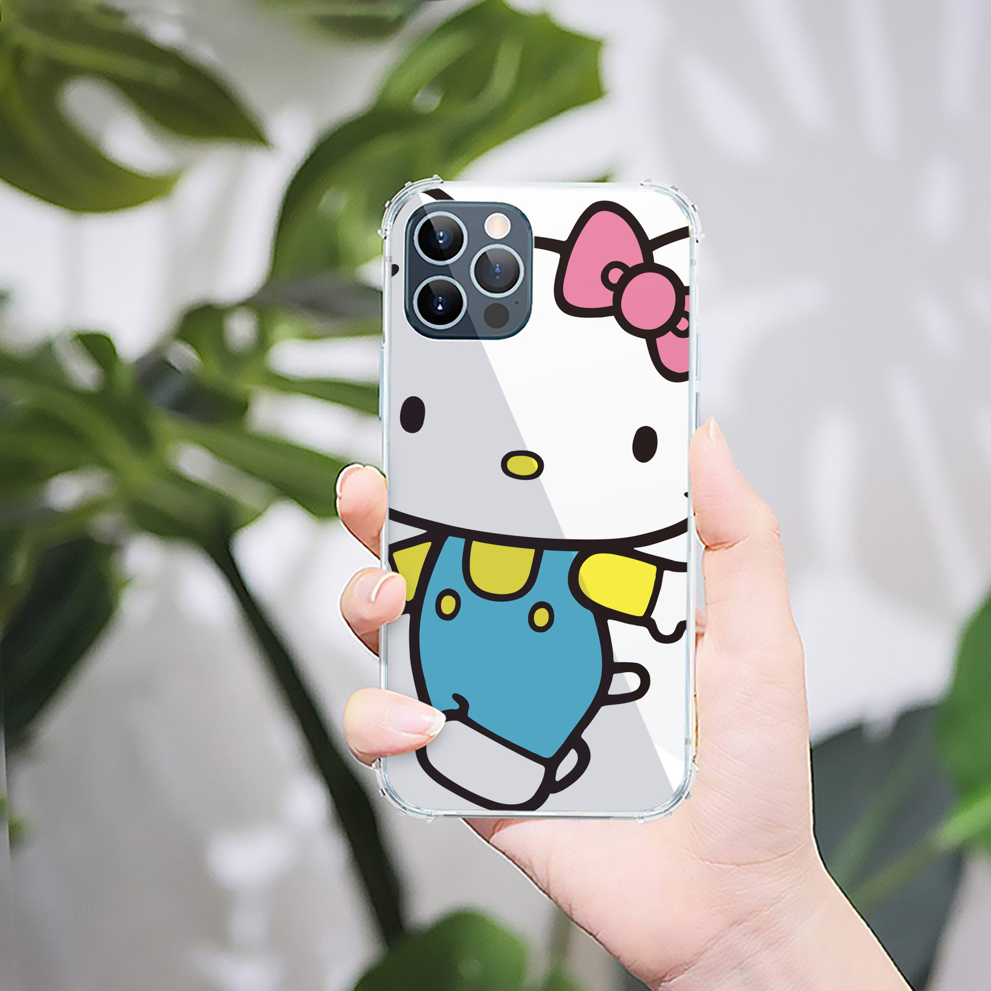（画像用） Hello Kitty ハローキティ 【iPhone 12シリーズ対応】透明スマホケース（クリアソフトケース）